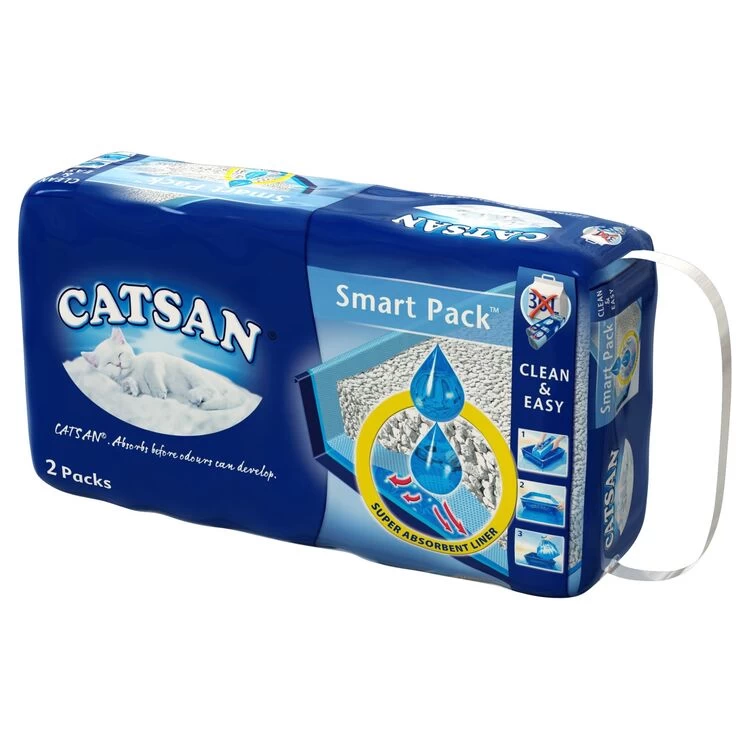 2 X 4 Litre Catsan Hygiene Cat Litter Smart Pack 3 2 X 4 Litre Catsan Hygiene Cat Litter Smart Pack