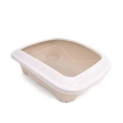 Great&Small Litter Tray With Rim Stone Beige