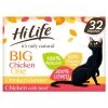 HiLife Its Only Natural Cat Pouch Multipack The Big Chicken One In Jelly 32x70g -Cat Supplies Store 371326