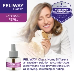 Feliway Classic Cat Calming Diffuser Refill -Cat Supplies Store 3 h4ikpv