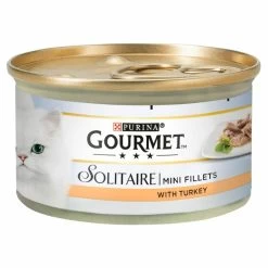 12 X Gourmet Solitaire Can Premium Fillets Turkey In Sauce 85g