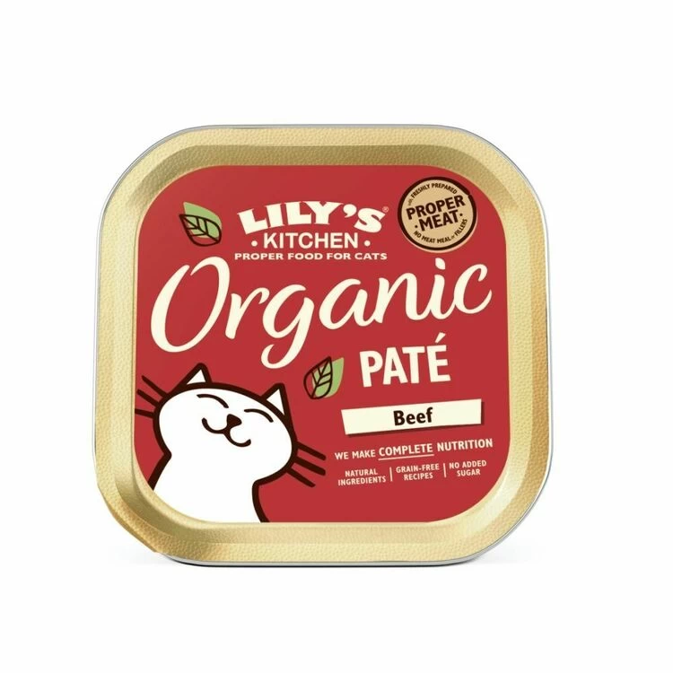 19 X 85g Lily's Kitchen Organic Pate Beef Cat Food 3 19 X 85g Lily's Kitchen Organic Pate Beef Cat Food