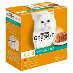 Gourmet Gold Meat & Vegetables Savoury Cake Adult Cat Food -Cat Supplies Store 7613036968249 zbo2ht