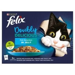 Felix As Good As It Looks 1+ Doubly Delicious Fish Selection In Jelly Cat Food