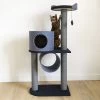 Rosewood Charcoal Felt Cat Scratcher Double Tower 1 Rosewood Charcoal Felt Cat Scratcher Double Tower -Cat Supplies Store Cat 7