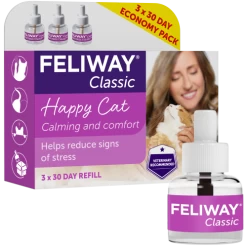 Feliway Classic Cat Calming Diffuser Refill -Cat Supplies Store FELIWAY CLASSIC PACK 3 REFILL WITH REFILL MRHI dgilkh