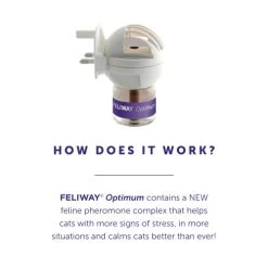Feliway Optimum Cat Calming Diffuser Refill -Cat Supplies Store How Feliway Optimum Works infographic eetkuh