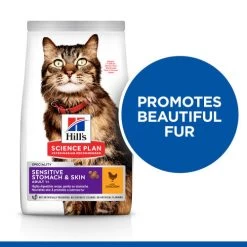 Hills Science Plan Adult Sensitive Stomach & Skin Dry Cat Food Chicken -Cat Supplies Store Thumbnail 2 604069 twnqvs