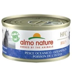 24 X Almo Nature HFC Natural Jelly Oceanic Fish Adult Cat Food 70g