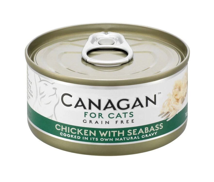 12 X 75g Canagan Chicken With Seabass Grain-Free Cat Food 3 12 X 75g Canagan Chicken With Seabass Grain-Free Cat Food