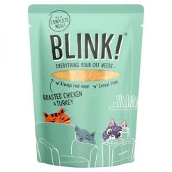 12 X Blink Roasted Chicken & Juicy Turkey Cat Food Pouch 85g