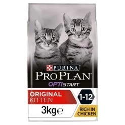 Purina 4 X Pro Plan Original Kitten Dry Cat Food Chicken 3kg