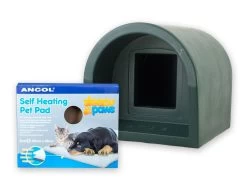 Mr Snugs KatDen Outdoor Cat Kennel/Shelter - Dark Green (Various Options) 39 Mr Snugs KatDen Outdoor Cat Kennel/Shelter - Dark Green (Various Options) -Cat Supplies Store imggreen with pet pad 1