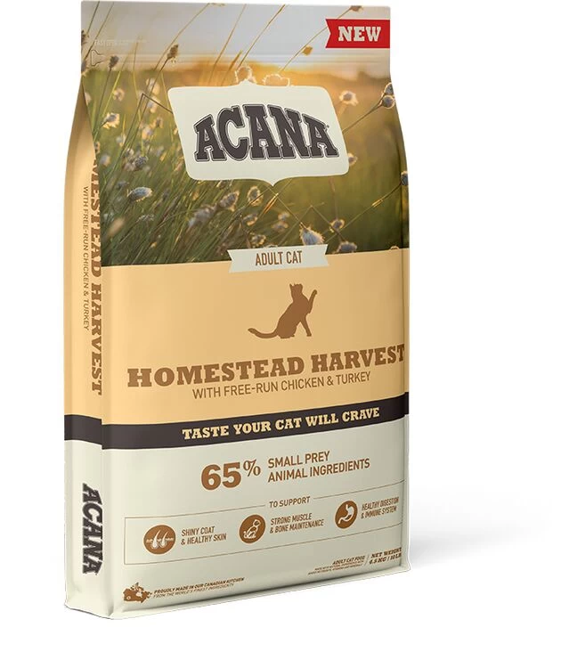 New ACANA Homestead Harvest Cat Food With Chicken 3 New ACANA Homestead Harvest Cat Food With Chicken