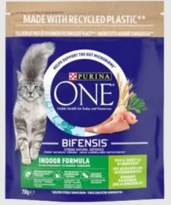 4 X Purina One Indoor Adult Dry Cat Food Turkey 750g