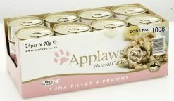 24 X Applaws Tuna Fillet And Prawn Cat Food 70g