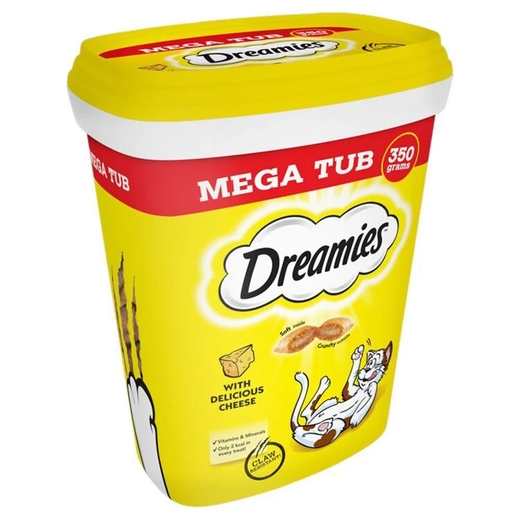 Dreamies Cat Treats With Cheese Mega Tub 3 Dreamies Cat Treats With Cheese Mega Tub